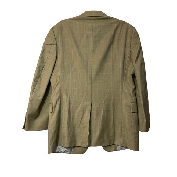 Hart Schaffner Marx Gold Trumpeter Tan Windowpane Sport Coat Brown Pockets - Picture 2 of 7